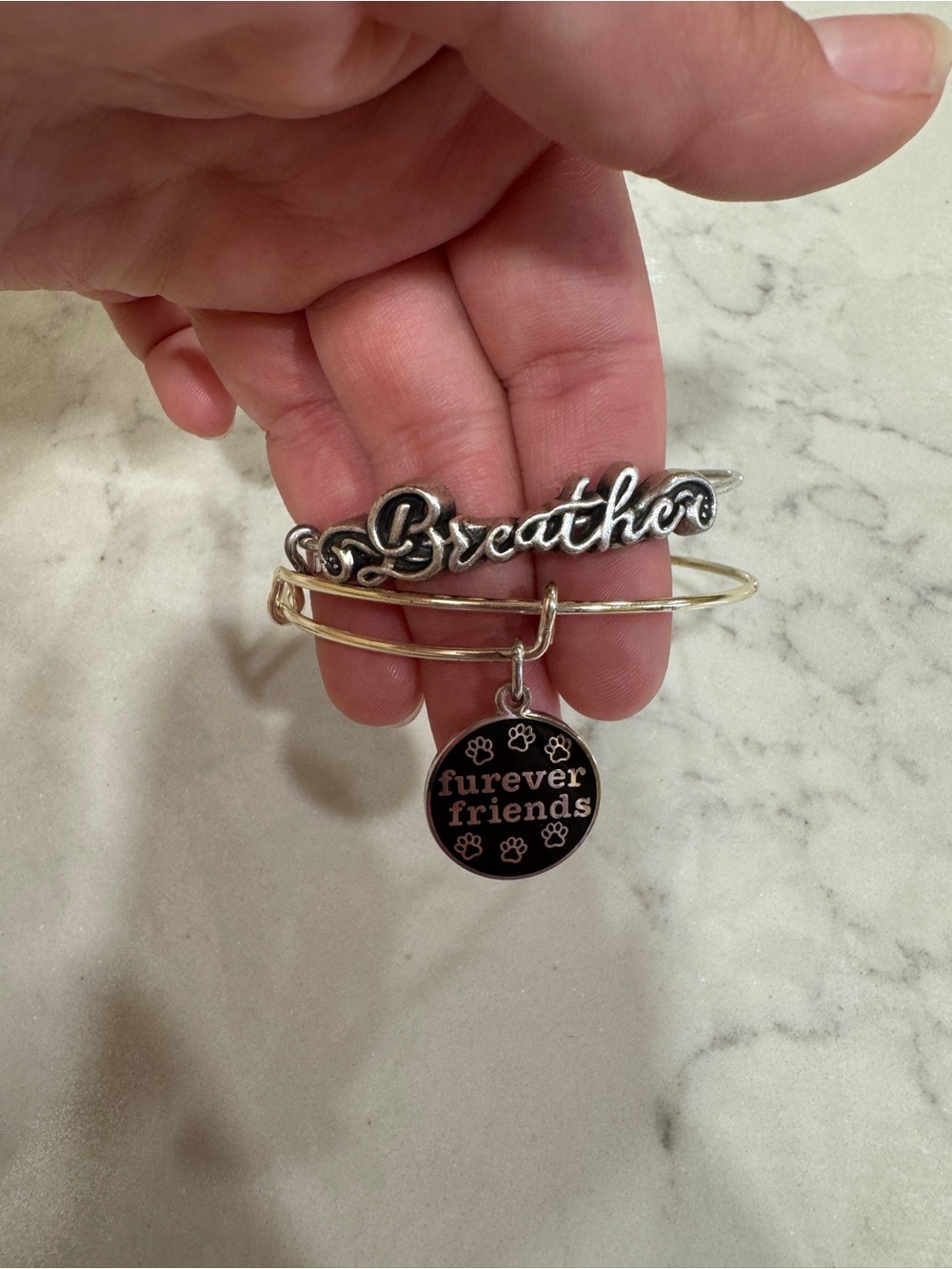*Bundle of 2* Alex and Ani bracelets—Breathe & Furever Friends